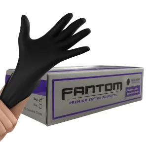 Premium Fantom Tattoo Gloves - 100% Nitrile (Pack of 100)